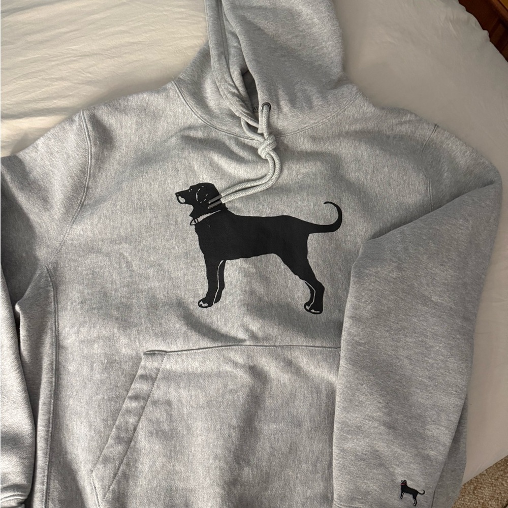The Black Dog Gray Hoodie with Black Silhouette